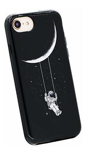 Astronaut Riding Swing Tethered To The Moon Carcasa Gel 1w