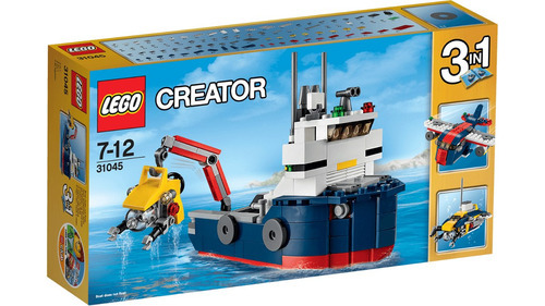 Lego Creator 3 En 1 Explorador De Mar Barco Nave Avion 31045