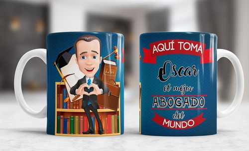 Taza Con Caja Aquí Toma El Mejor Abogado