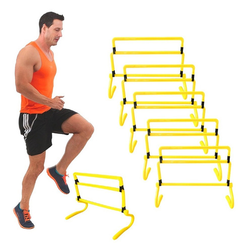 Set De 6 Vallas Para Entrenamiento De Altura Ajustable Amrll