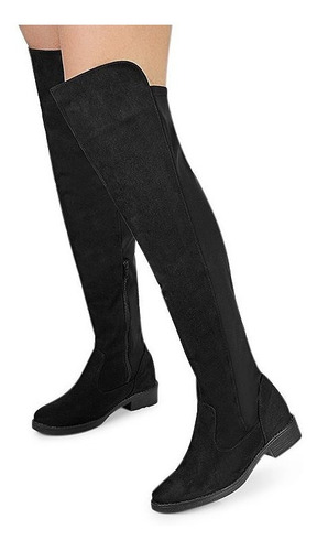 Imagen 3 de 4 de Bota Larga Casual Mujer Tacón Bajo 78-115