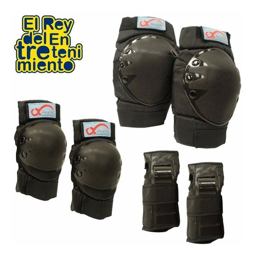 Imagen 2 de 8 de Set Proteccion Roller 2 Rodillera + 2 Codera+ 2 Muñeq El Rey