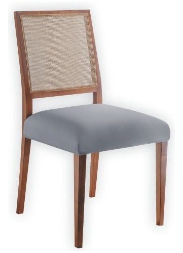 Capa Para Assento De Cadeira De Jantar Lisa E Estampada Desenho Do Tecido Lisa Cinza