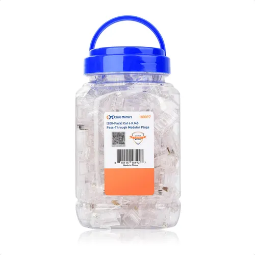 Conectores Rj45 Cable Matters Cat 6 Pass Through, Paquete De