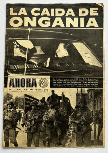 Revista Ahora N° 51 Caida De Ongania Junio 1970