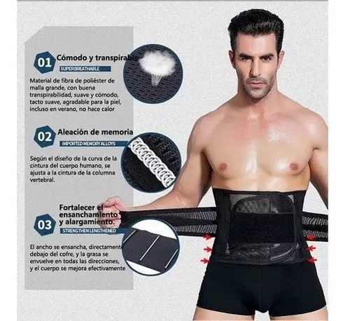 Faja Cinturón/hombre Reduce Cintura Abdomen Plano Fitness