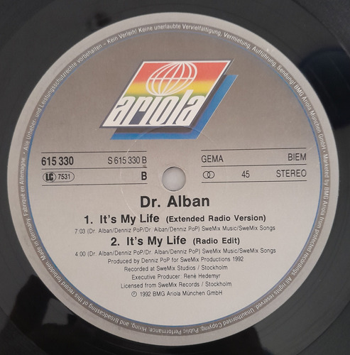 Dr Alban - It's My Life (Usado)