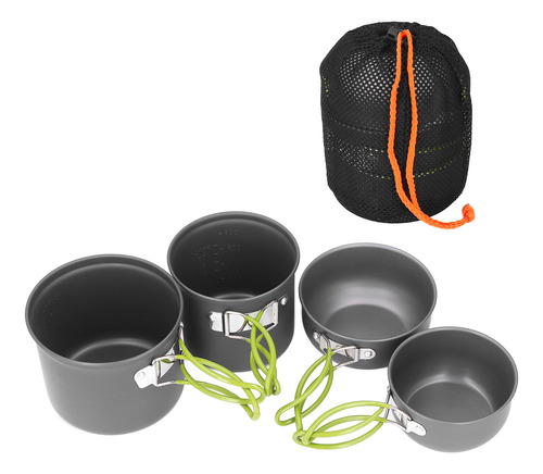 Kit De Macetas De Camping, 4 Piezas, Diseño Antiquemaduras D