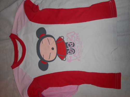 Son 2 Remeras Manga Larga Pucca Roja Y Otra Muy Bonitas!