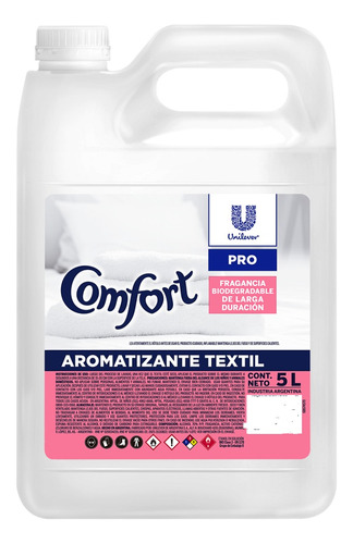 Perfumina Aromatizante Textil Comfort P/ Ropa X 5 Lts. X 4 U