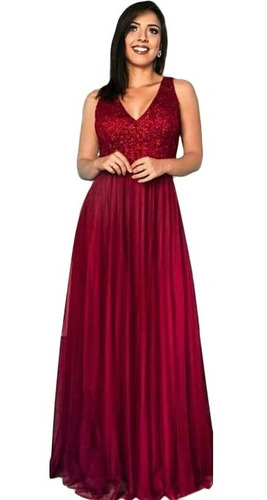 vestido de madrinha vermelho marsala