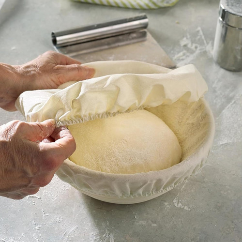Kit De Hacer Pan Artesanal Con 2 Cestos Redondos De 23 Cm