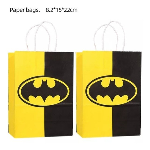Bolsa De Papel Kraft Para Dulces Batman Pack De 12 Cumpleaño | Cuotas sin  interés