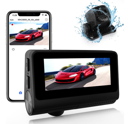 Camara Tablero Wifi Delantera Trasera Para Automovil Mini 4k