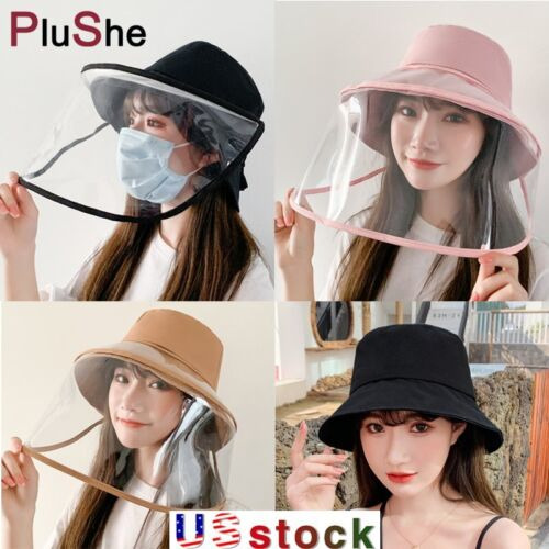 Women Girls Sun Visor Fisherman Cap Hat Removable Shield Aaf