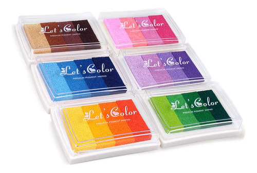 Miraclekoo Set Timbr Color Arco Iris Conjuntde 6 Juego Tinta