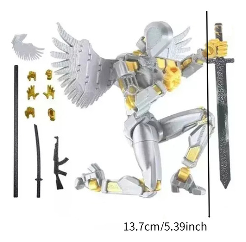 T13 Action Figure 3d,robô Articulado,figuras De Acción
