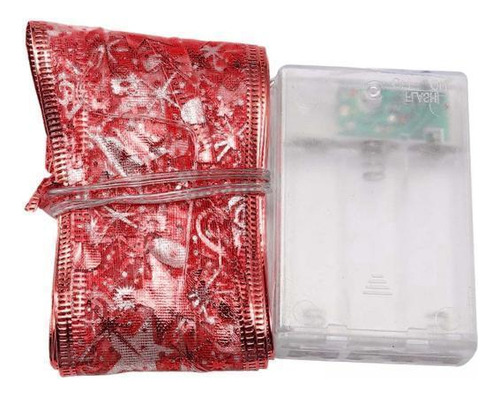 6 Luces De Cinta Navideñas, Luces Para 2m 20 Rojo Claro