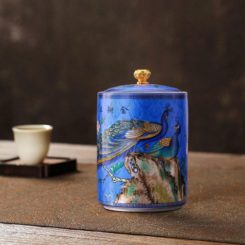 Contenedor De Almacenamiento De Té, Bote De Té De Azul