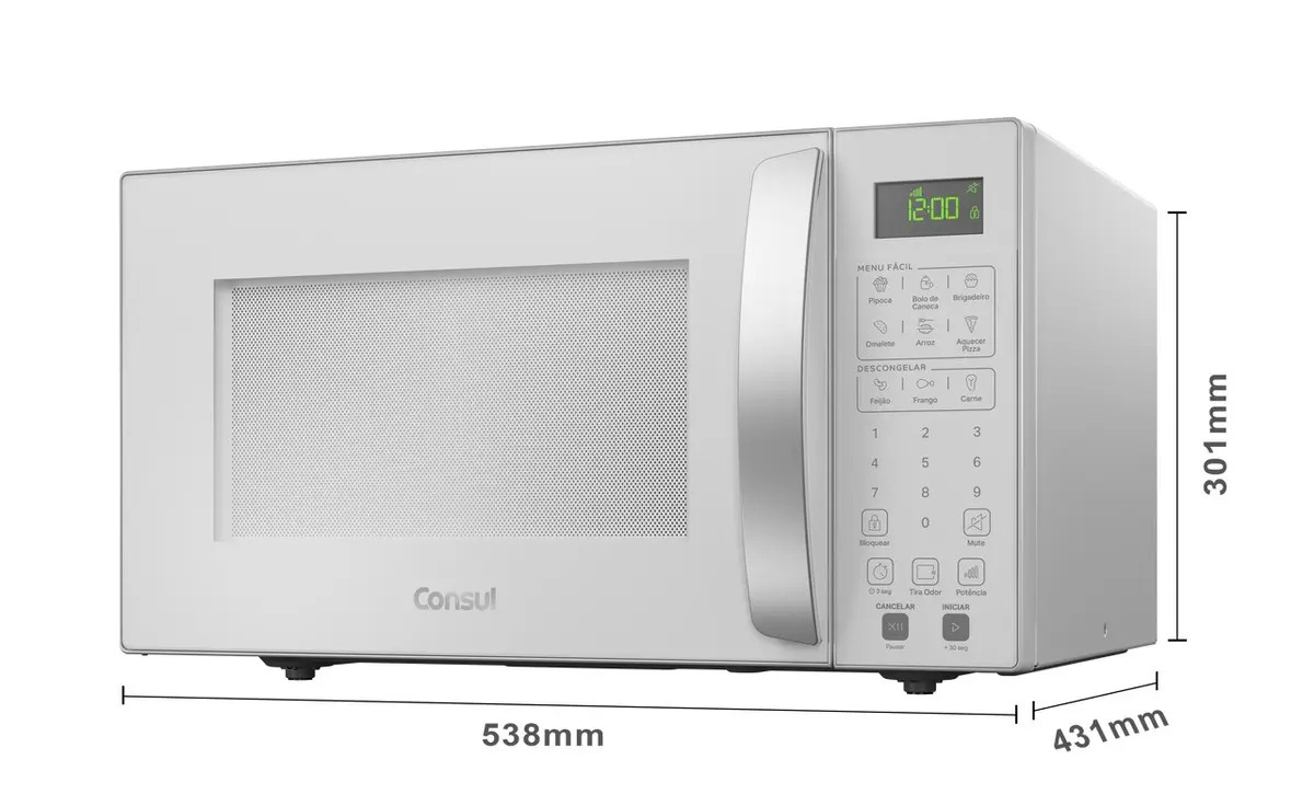 Micro ondas Consul 32L Branco com Menu Fácil CMS46AB