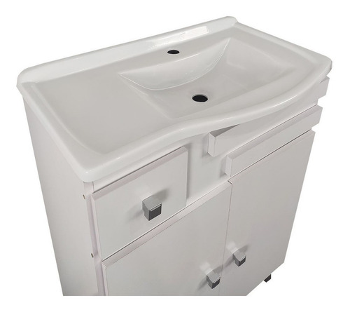 Imagen 2 de 6 de Mueble Para Baño Bacha Pileta + Botiquín Con Puerta Y Espejo