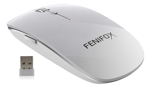 Fenifox Mouse Inalámbrico, Receptor De Mouse Delgado Usb 2.4