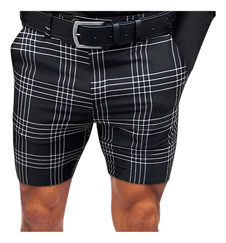 Pantalones Cortos De Cinco Puntos A Cuadros De O Para Hombre