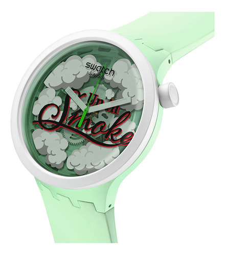 Reloj Swatch Up In Smoke De Silicona Sb03z103 Ss