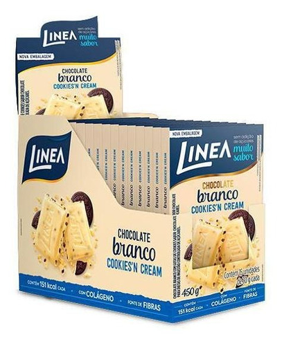 Linea Chocolate Cookies'n Cream Sem Açúcar 30g - 15 Unidades