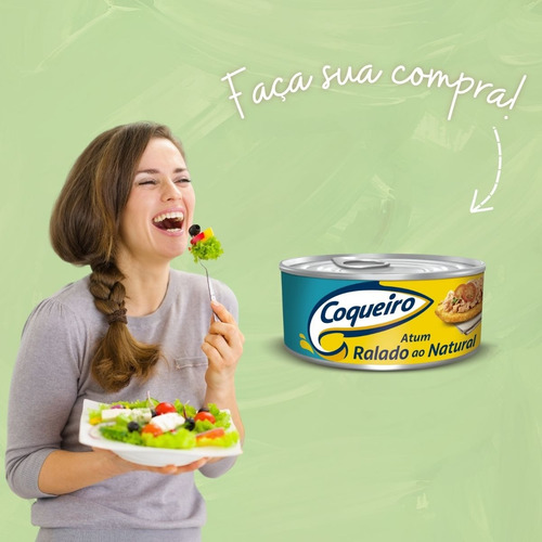 Atum Ralado Ao Natural Lata Com 170g Coqueiro