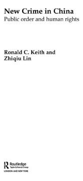 Libro New Crime In China: Public Order And Human Rights -...