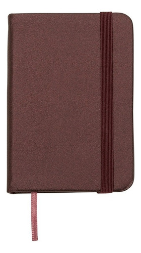 Caderneta Tipo Moleskine Bolso Anotações Lisa Pronta Cor Vinho