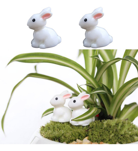 Miniaturas De Conejo De Pvc P Garden, 2,5 X 2 Cm, Para El Dí Color A