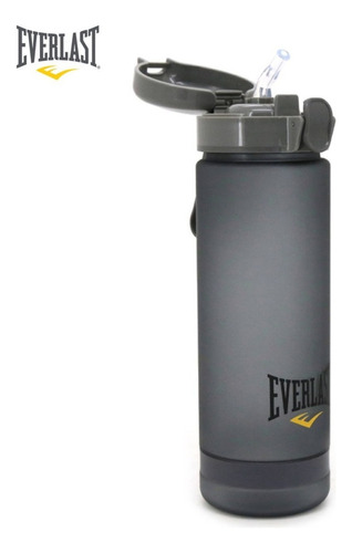 Botella Everlast Deportiva Gym Reutilizable Pico Rebatible Color Negro