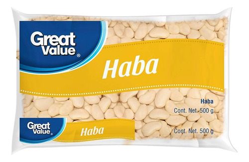 3 Pza Bolsa De Habas Peladas Great Value 500 G