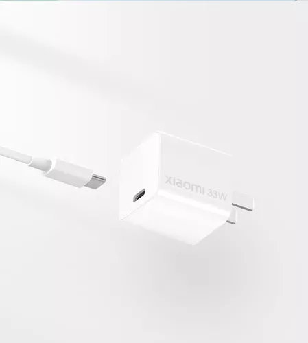 Cargador Xiaomi Carga Rápida Turbo 33W Cable Tipo C - Blanco