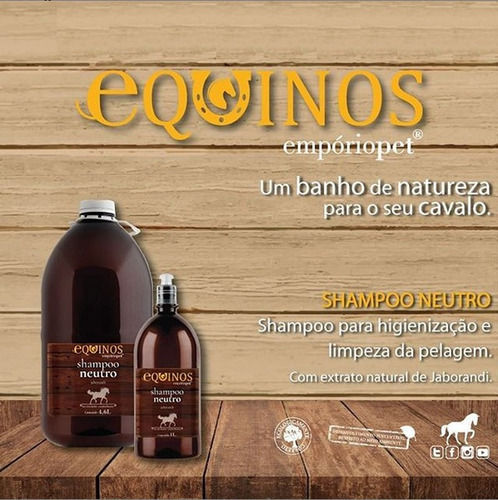 Imagem 2 de 2 de Shampoo Neutro Equinos Empóriopet 1 Litro