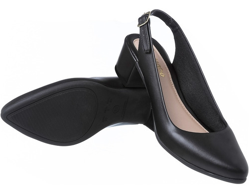 Imagem 5 de 7 de Sandalia Feminina Sapato Slingback Com Salto