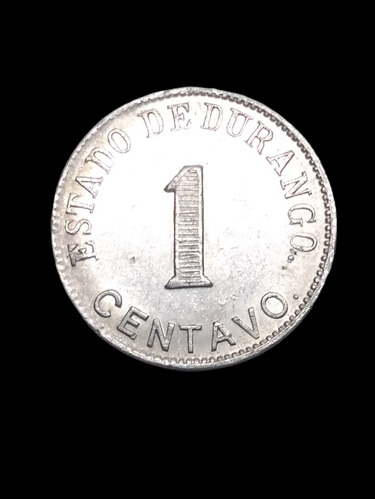 Moneda 1 Centavo Durango Año 1914 De Aluminio Excelente