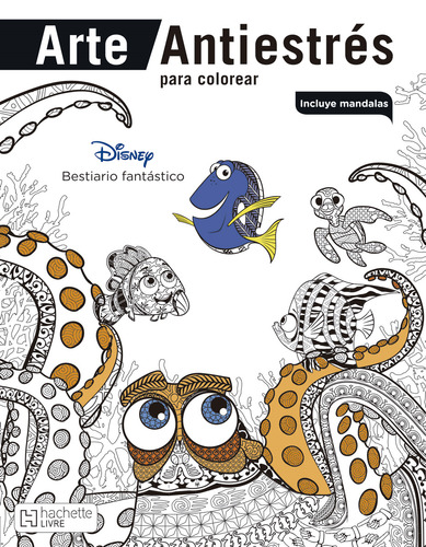 Colorea Disney Pixar Bestiario Fantastico Libro Mandalas Art