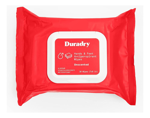 Duradry Antitranspirante Para Manos Y Pies 30 Pañitos