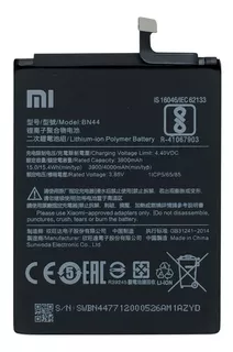 Bateria Xiaomi Redmi 5 Plus Bn44 Original.