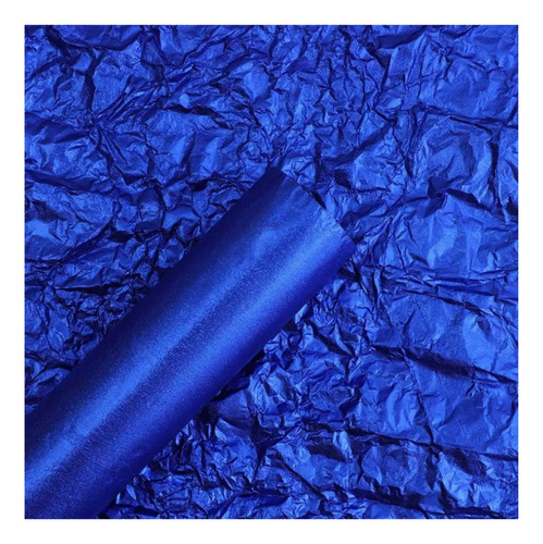 Rollos Papel Metalizado 8 Mts X 50 Cm Azul