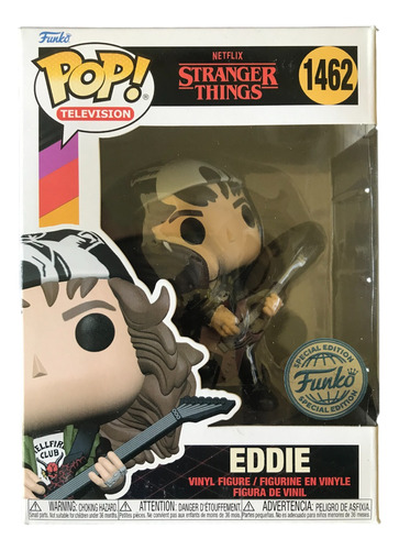 Funko Pop Eddie #1462 Especial Edición Metalico - Stranger T