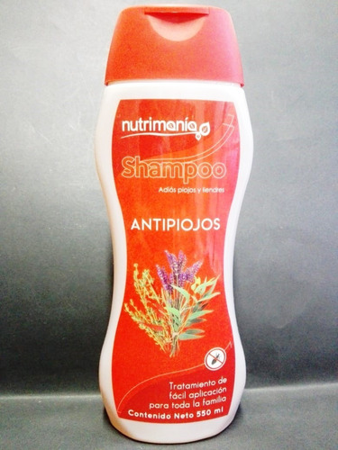 Shampoo Antipiojos, Adiós Piojos Y Liendres Nutrimanía 550ml