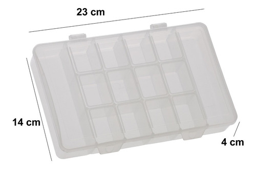 Imagem 2 de 2 de Kit C/4 Caixa Organizadora M Pesca Costura Parafusos Aviamen