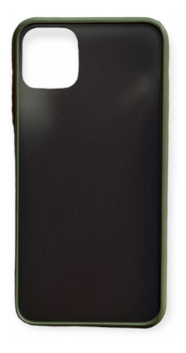 Funda Case Tpu Negro Mate Borde Verde Para iPhone 11 Pro Max