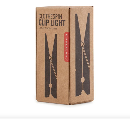 Pinza Con Luz Led Madera