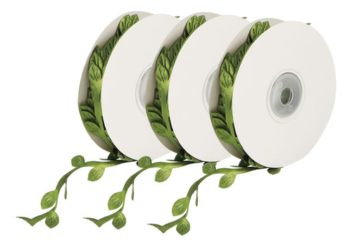 Hojas De Boda Verdes Y Verdes, 3 Rollos, Artificiales, Para
