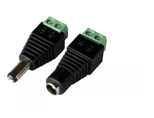 1 Par Conector Dc Macho Y Hembra Tecnomati